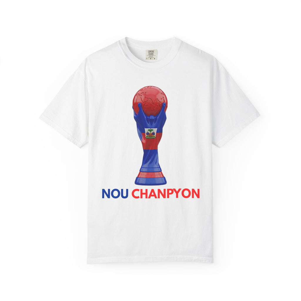 Haiti World Cup Trophy T-Shirt — "Nou Chanpyon" / Grenadye Alaso Pride Tee