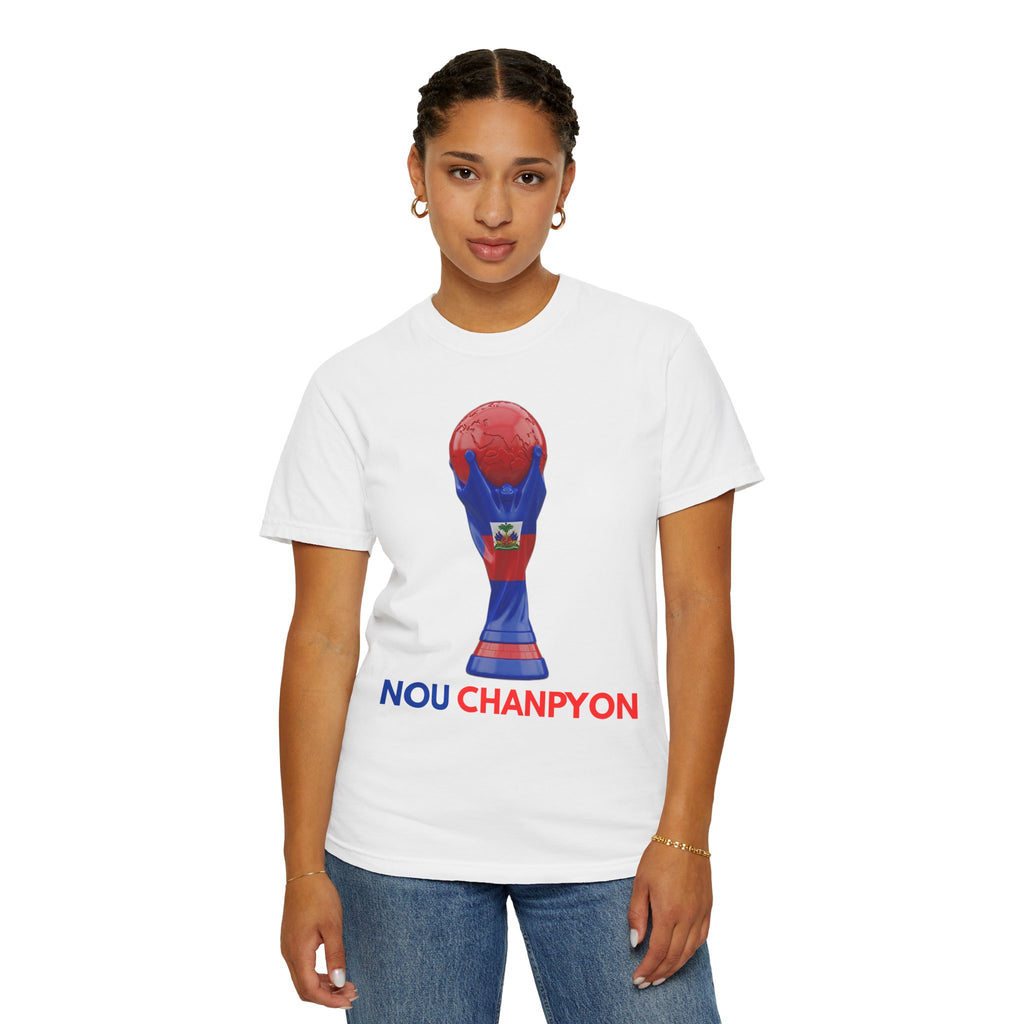 Haiti World Cup Trophy T-Shirt — "Nou Chanpyon" / Grenadye Alaso Pride Tee