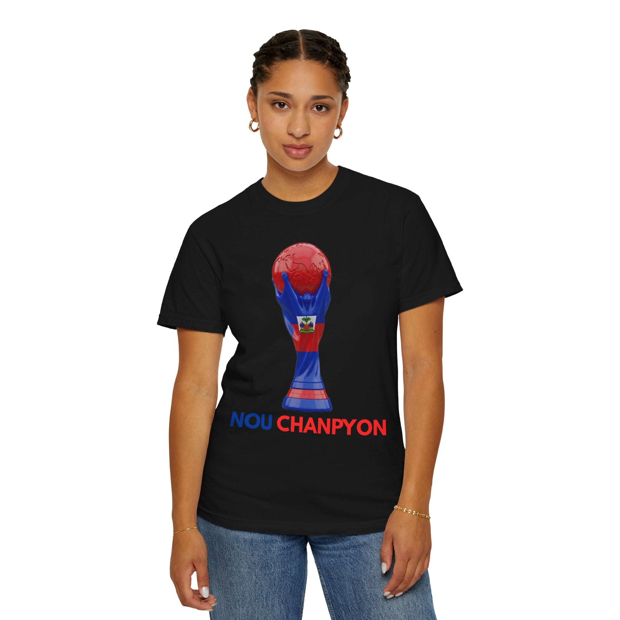 Haiti World Cup Trophy T-Shirt — "Nou Chanpyon" / Grenadye Alaso Pride Tee