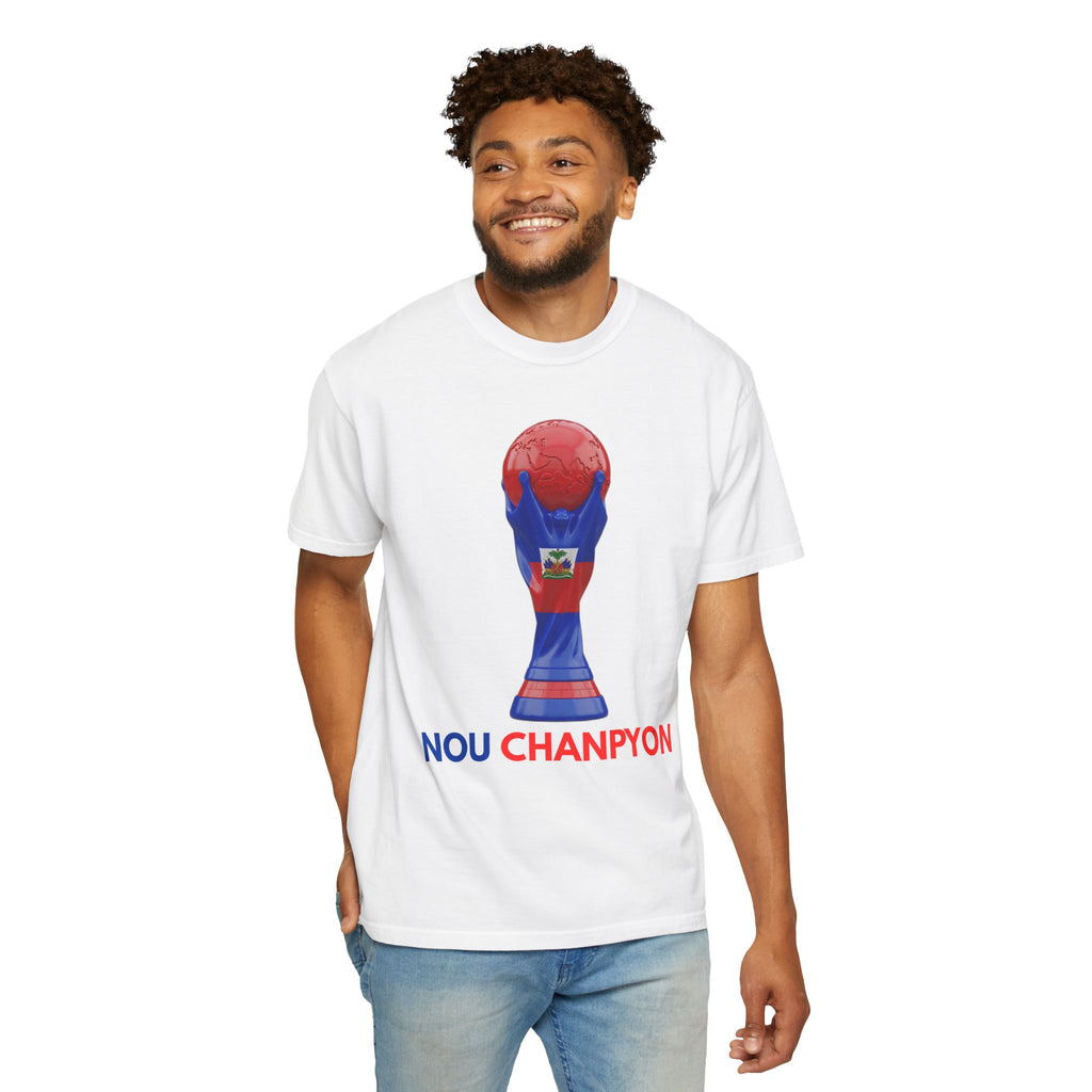 Haiti World Cup Trophy T-Shirt — "Nou Chanpyon" / Grenadye Alaso Pride Tee