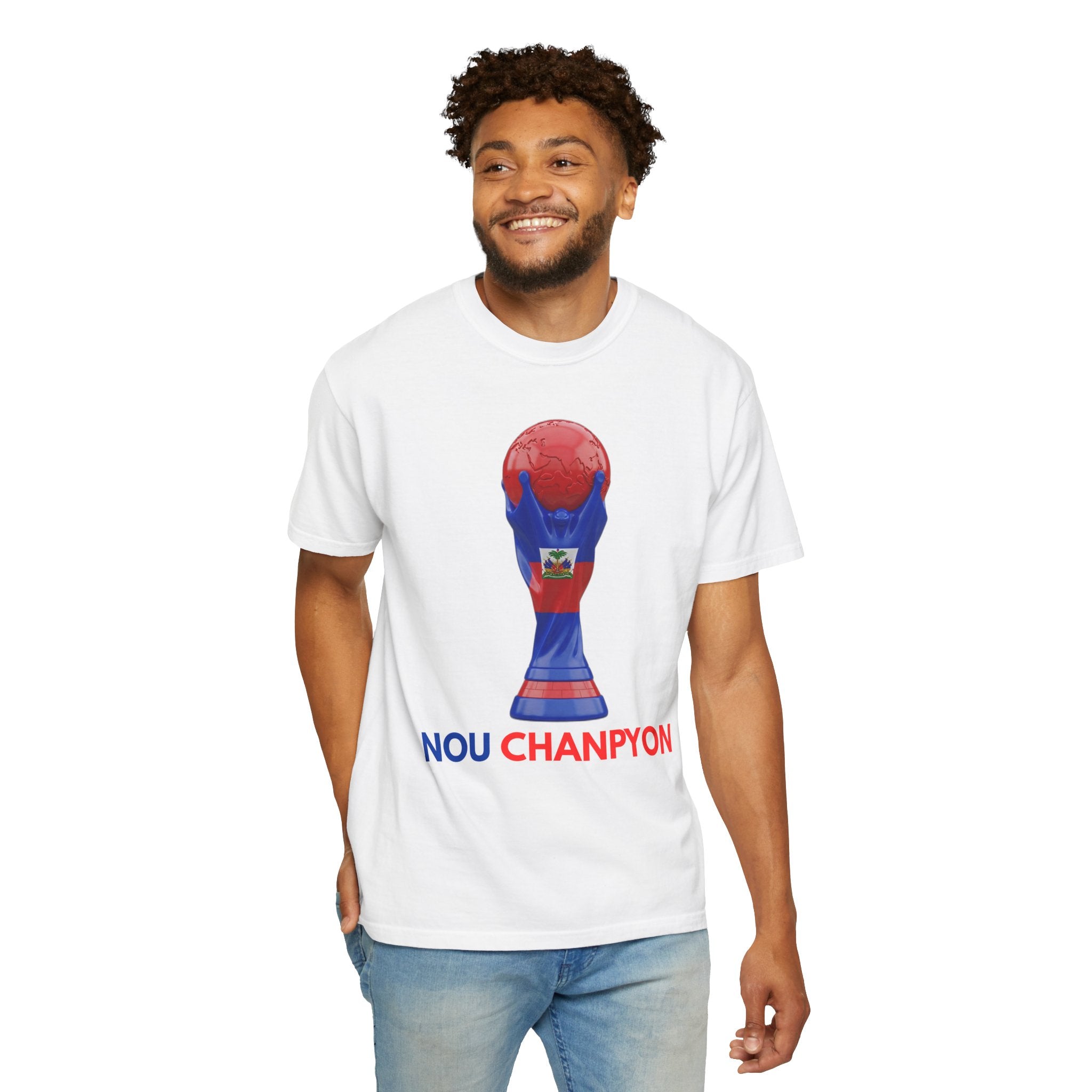 Haiti World Cup Trophy T-Shirt — "Nou Chanpyon" / Grenadye Alaso Pride Tee