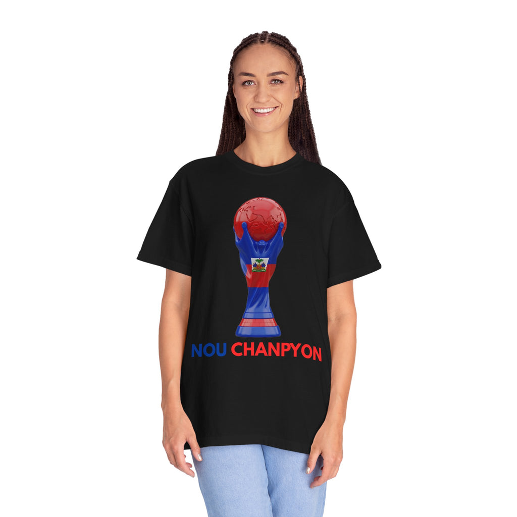 Haiti World Cup Trophy T-Shirt — "Nou Chanpyon" / Grenadye Alaso Pride Tee